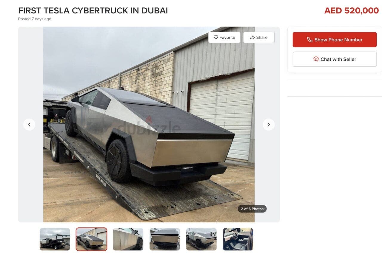 Tesla Cybertruck Dubai