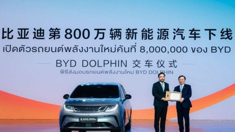 BYD, 8 milioni di veicoli elettrici