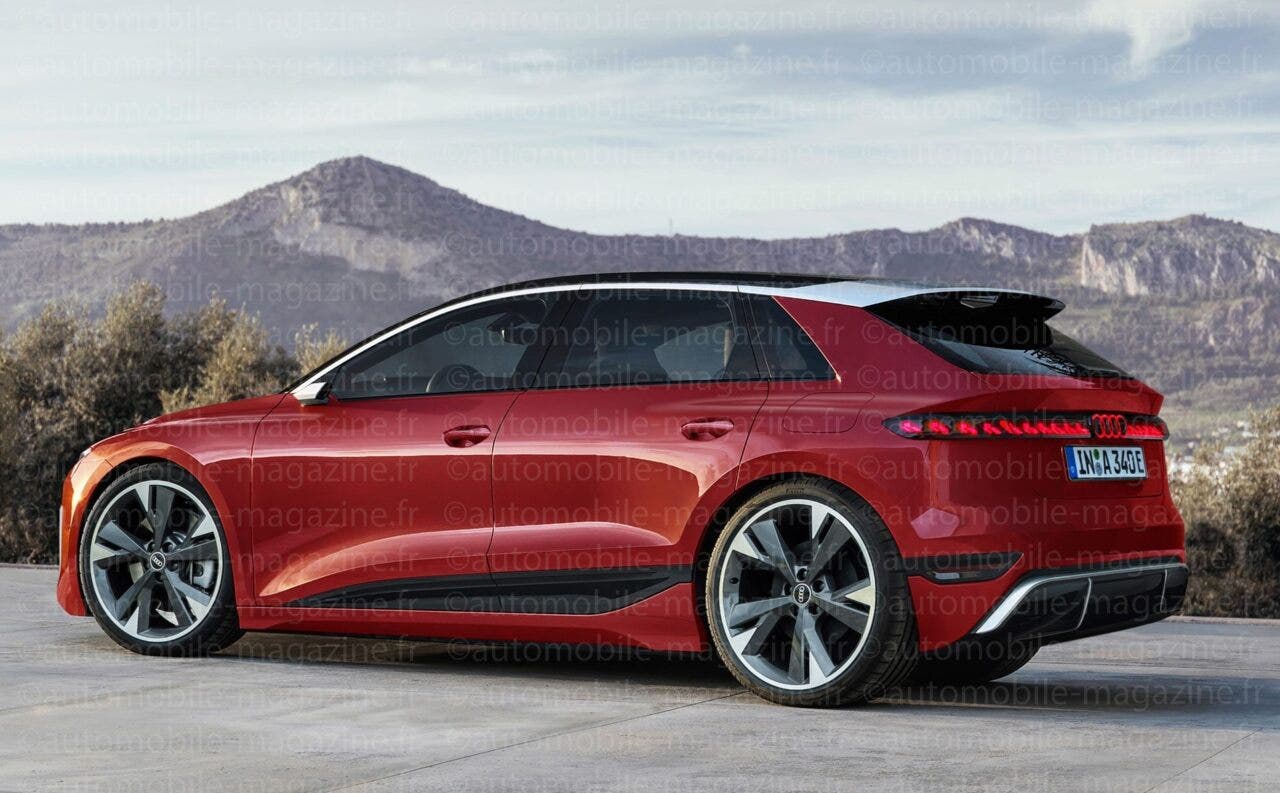 Audi A3 elettrica render 2026