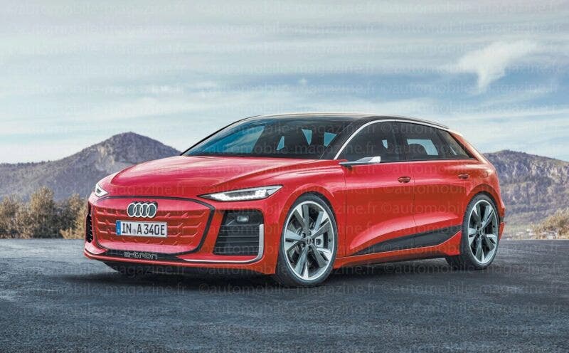 Audi A3 elettrica render 2026