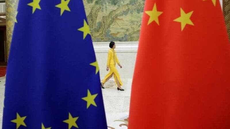 bandiere ue e cina