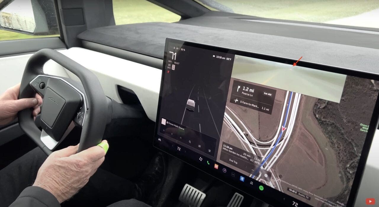 tesla cybertruck difetto alla camera