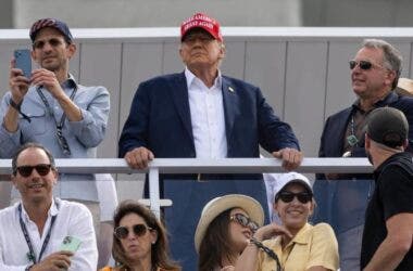 trump al gran premio di Miami