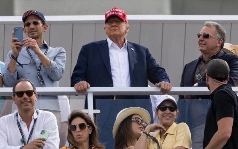 trump al gran premio di Miami