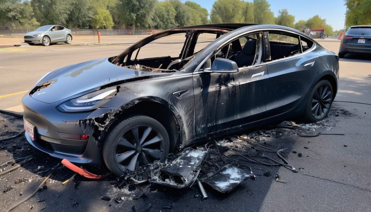 tesla in un incidente