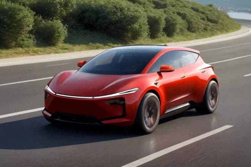 Tesla Model Q 2025 render