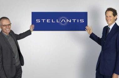 Carlos Tavares John Elkan Stellantis Logo