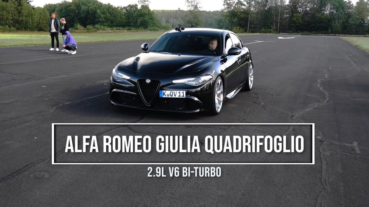 Alfa Romeo Stelvio vs Giulia Quadrifoglio drag race