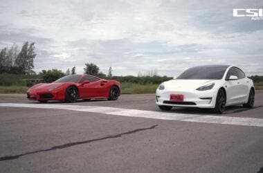 Ferrari 488 GTB vs Tesla Model 3 Performance