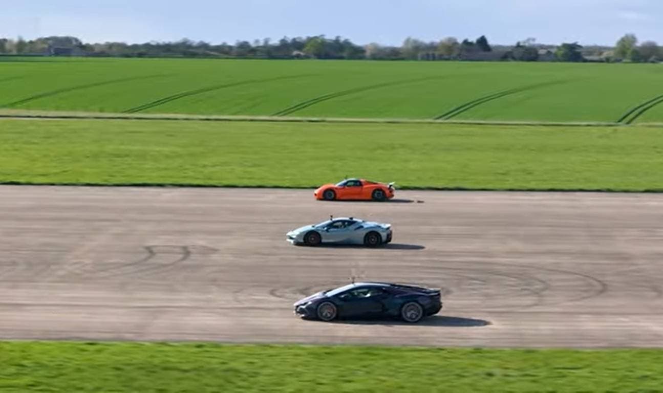 Ferrari SF90, Lamborghini Revuelto, and Porsche 918 face off in a drag ...