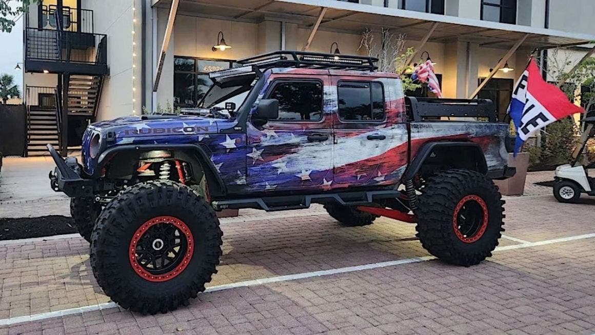 Red White Blue Jeep Gladiator