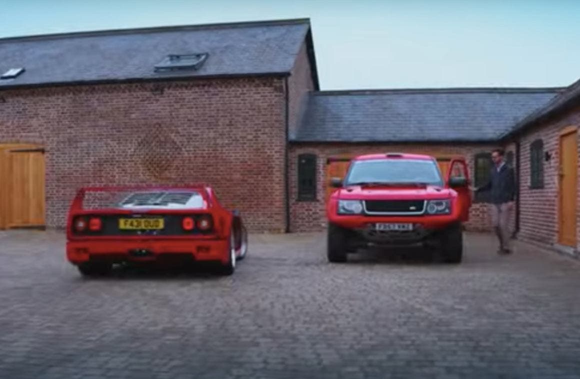 filmed Ferrari F40 and Bowler Nemesis