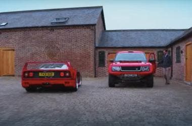 filmed Ferrari F40 and Bowler Nemesis