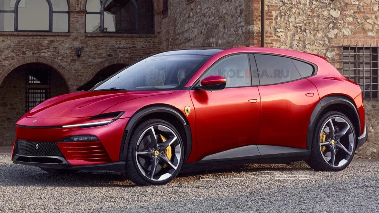 Electric Ferrari render Kolesa