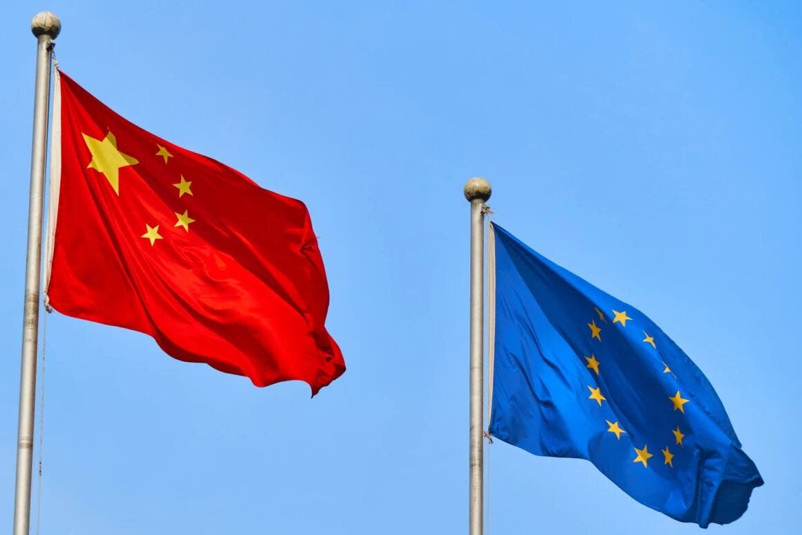 China Europe Flags