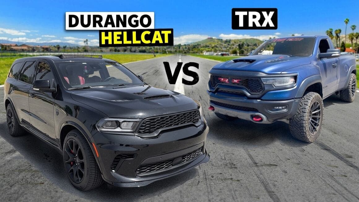 Dodge Durango SRT Hellcat drag race