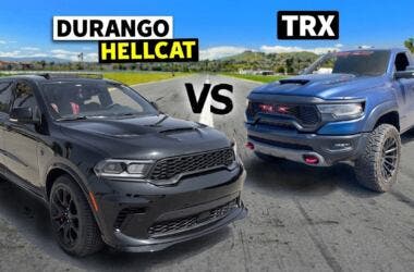 Dodge Durango SRT Hellcat drag race