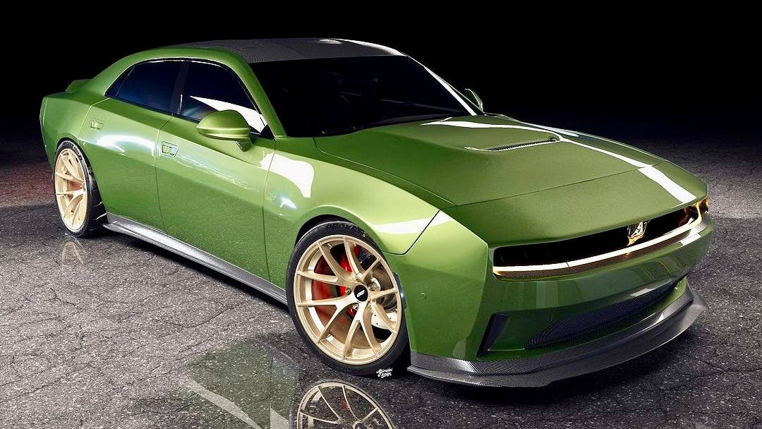 2025 Dodge Charger SIXPACK digitally revisited Abimelec Arellano F8 Green