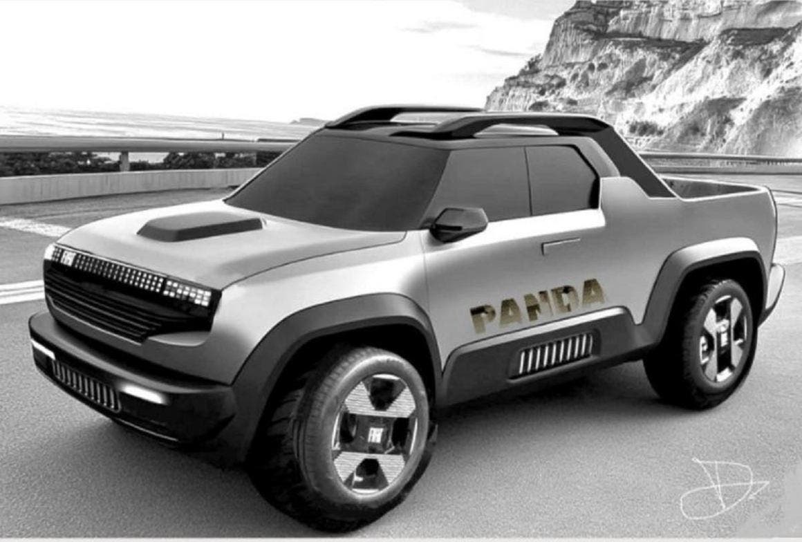 Fiat Panda Pickup render