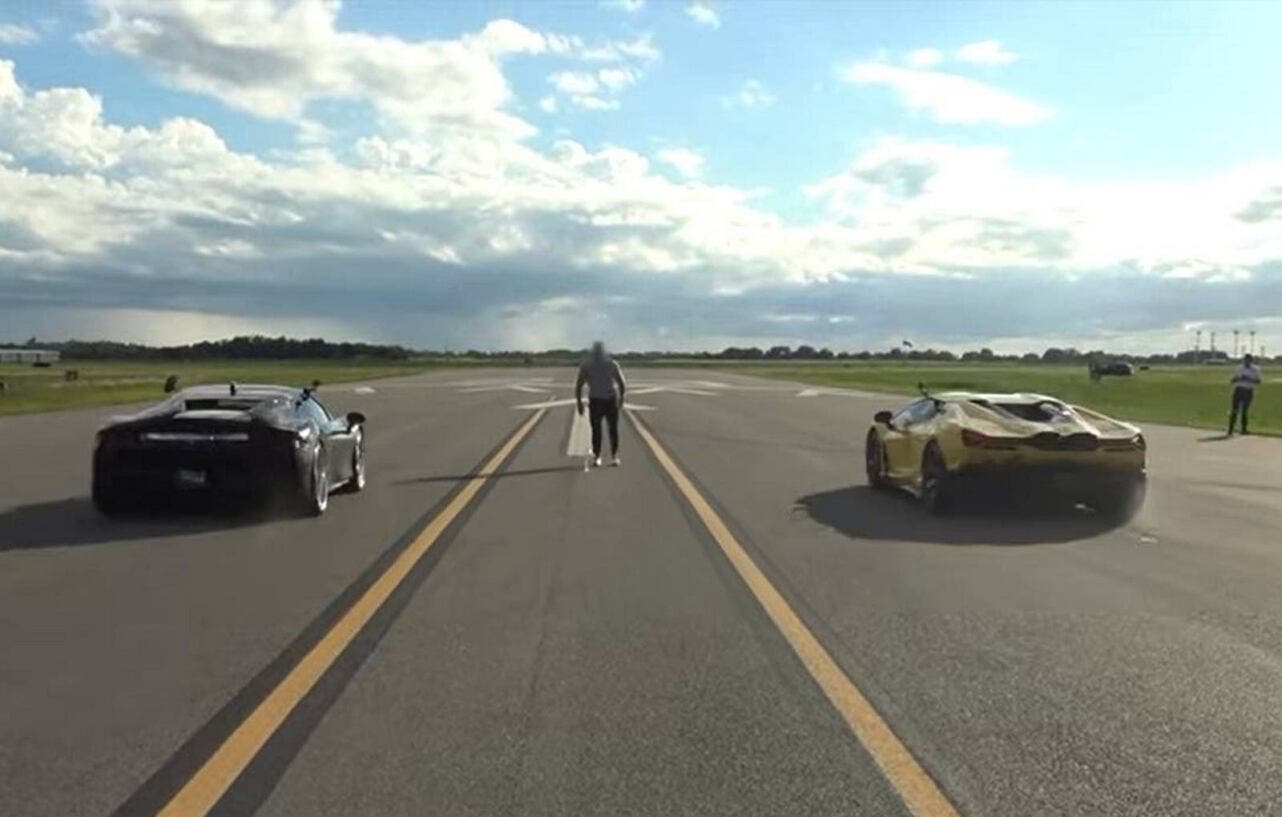 ferrari sf90 vs lamborghini revuelto drag race