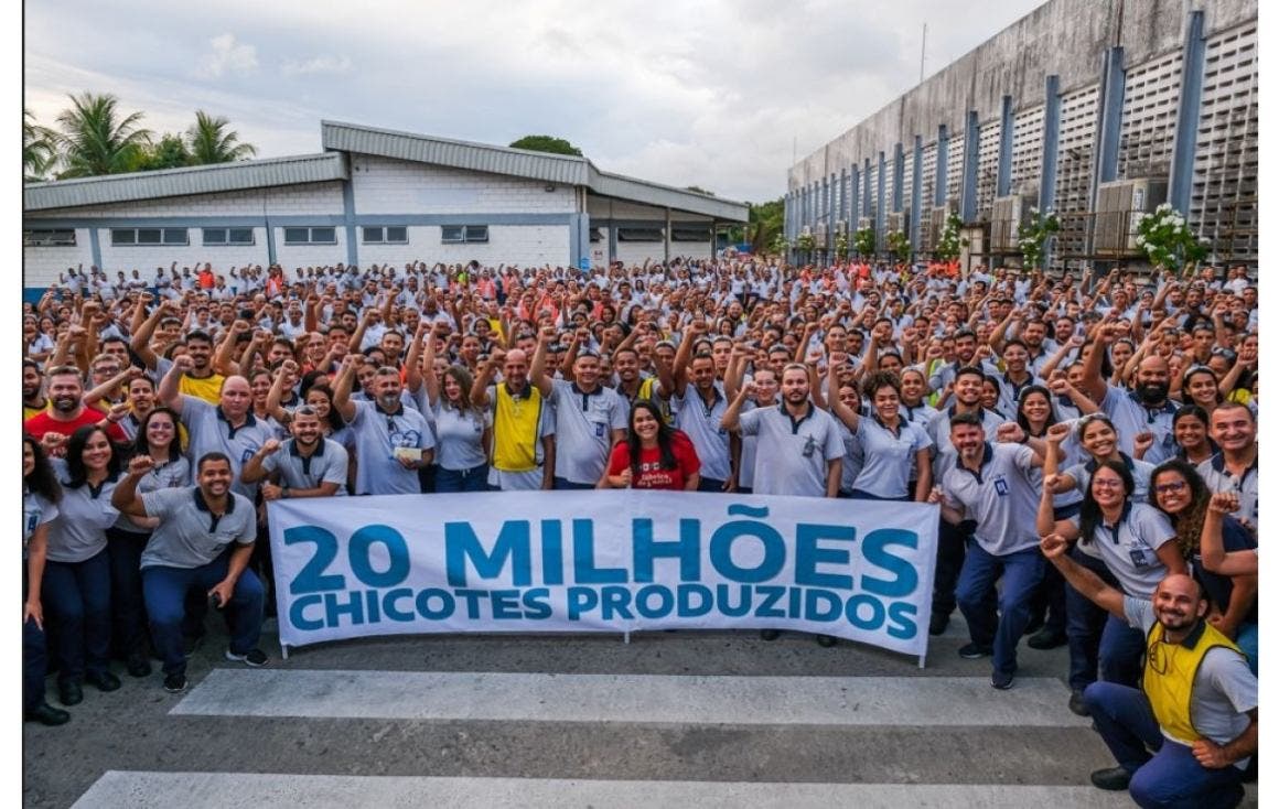 20 million whips produced at Jaboatão