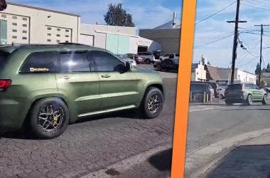 Jeep Trackhawk nearly crash