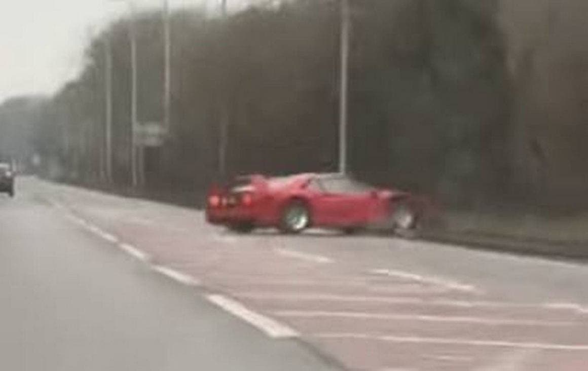 Ferrari F40 crash UK