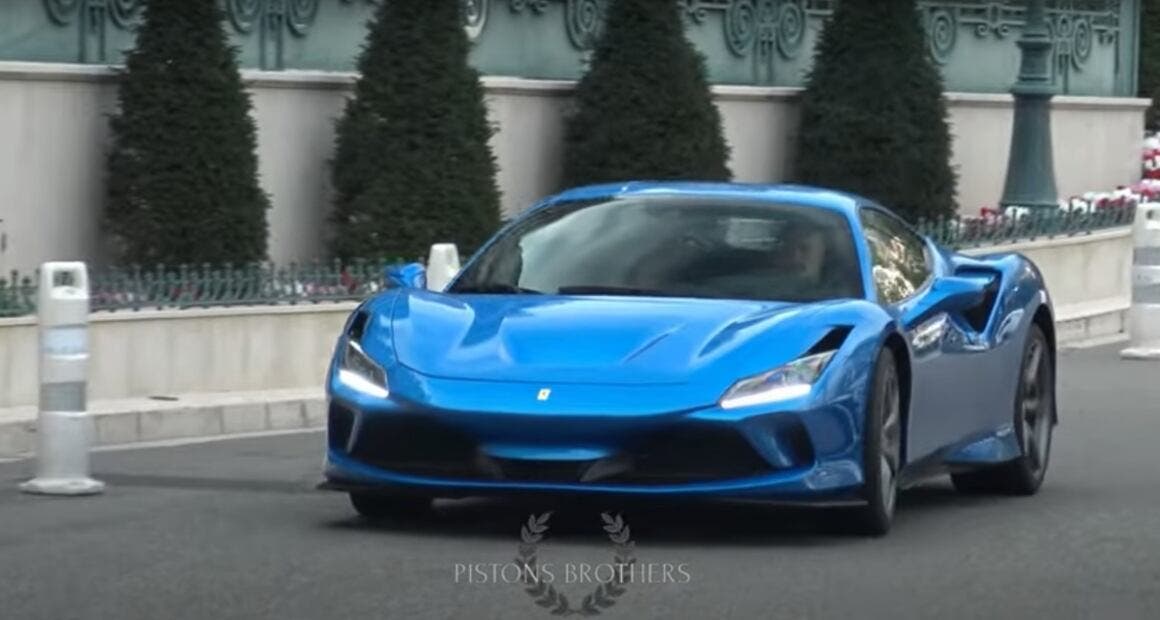 Bottas Ferrari F8 Tributo in Monte Carlo