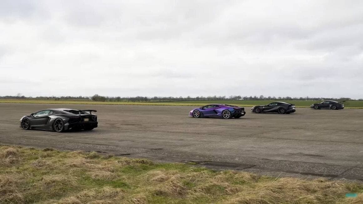 Drag Race Ferrari Lamborghini Porsche