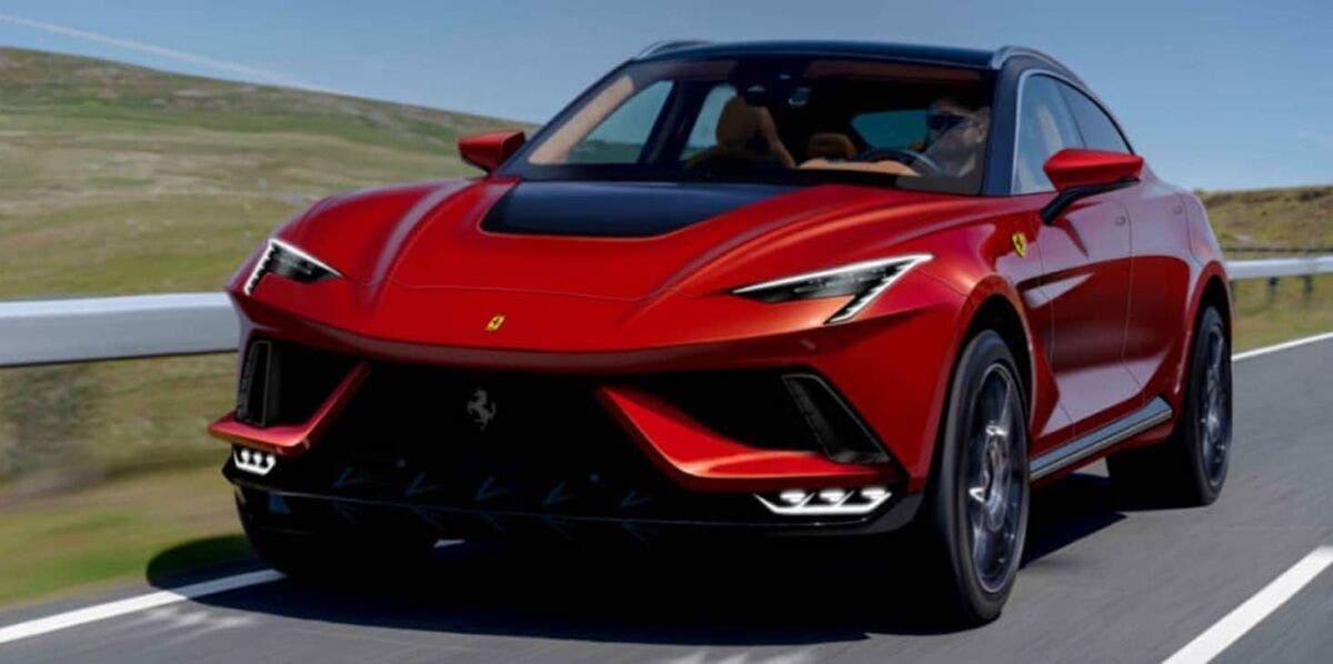 Красный ferrari purosangue