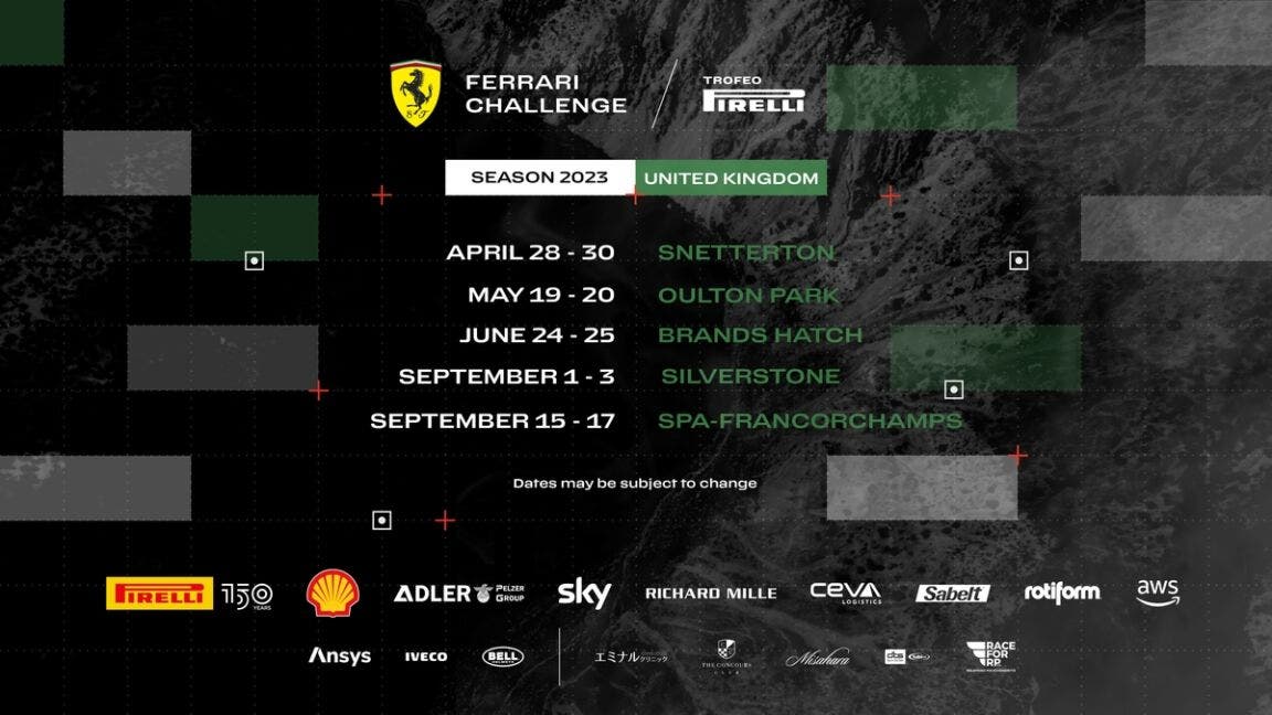 Ferrari Challenge Trofeo Pirelli svelati i calendari per il 2023