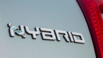 logo hybrid Fiat, retro