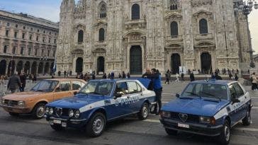 Alfa romeo sul set di Portobello