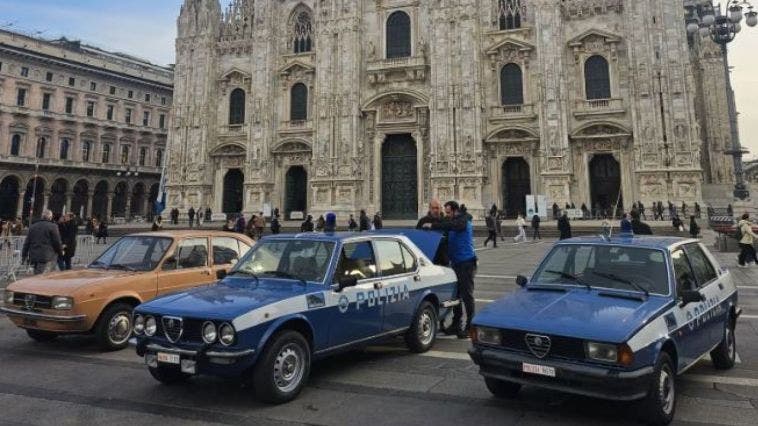 Alfa romeo sul set di Portobello