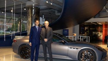 John Elkann alla Maserati con Santo Ficili