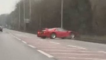 Ferrari F40 crash