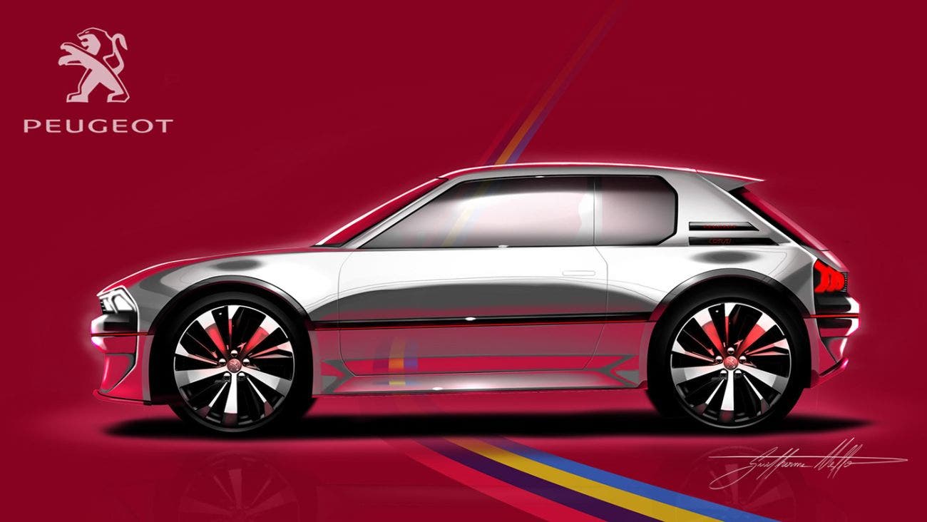 peugeot 205 rendering