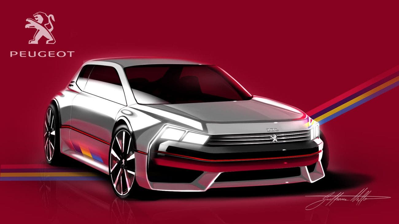 peugeot 205 rendering