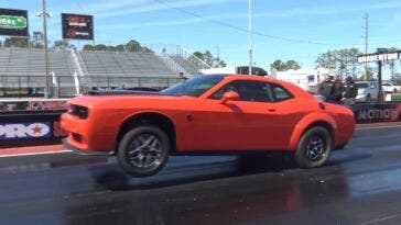 Dodge Demon drag race