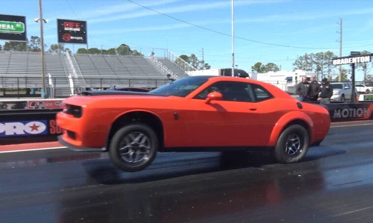 Dodge Demon drag race