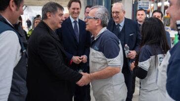 Il Cardinale Roberto Repole, Arcivescovo di Torino, visita il complesso industriale Stellantis di Miriafiori, assieme al Presidente John Elkann assieme al responsabile Enlarged Europe Jean-Philippe Imparato